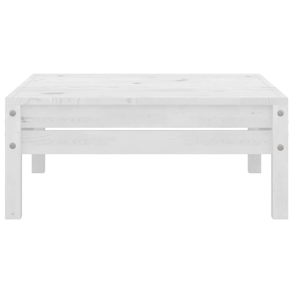 3 Piece Garden Lounge Set Solid Wood Pine White 2x corner + table