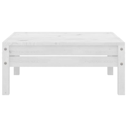 3 Piece Garden Lounge Set Solid Wood Pine White 2x corner + table