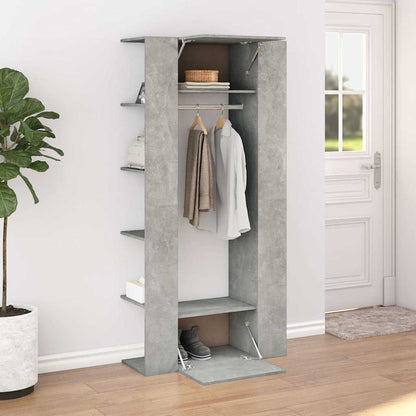 Hallway Cabinets 2 pcs Engineered Wood Concrete grey