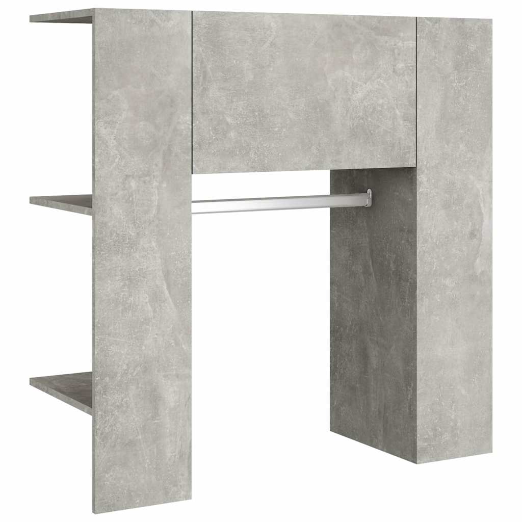 Hallway Cabinets 2 pcs Engineered Wood Concrete grey