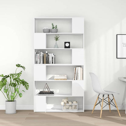 Book Cabinet Room Divider 100x24x188 cm White