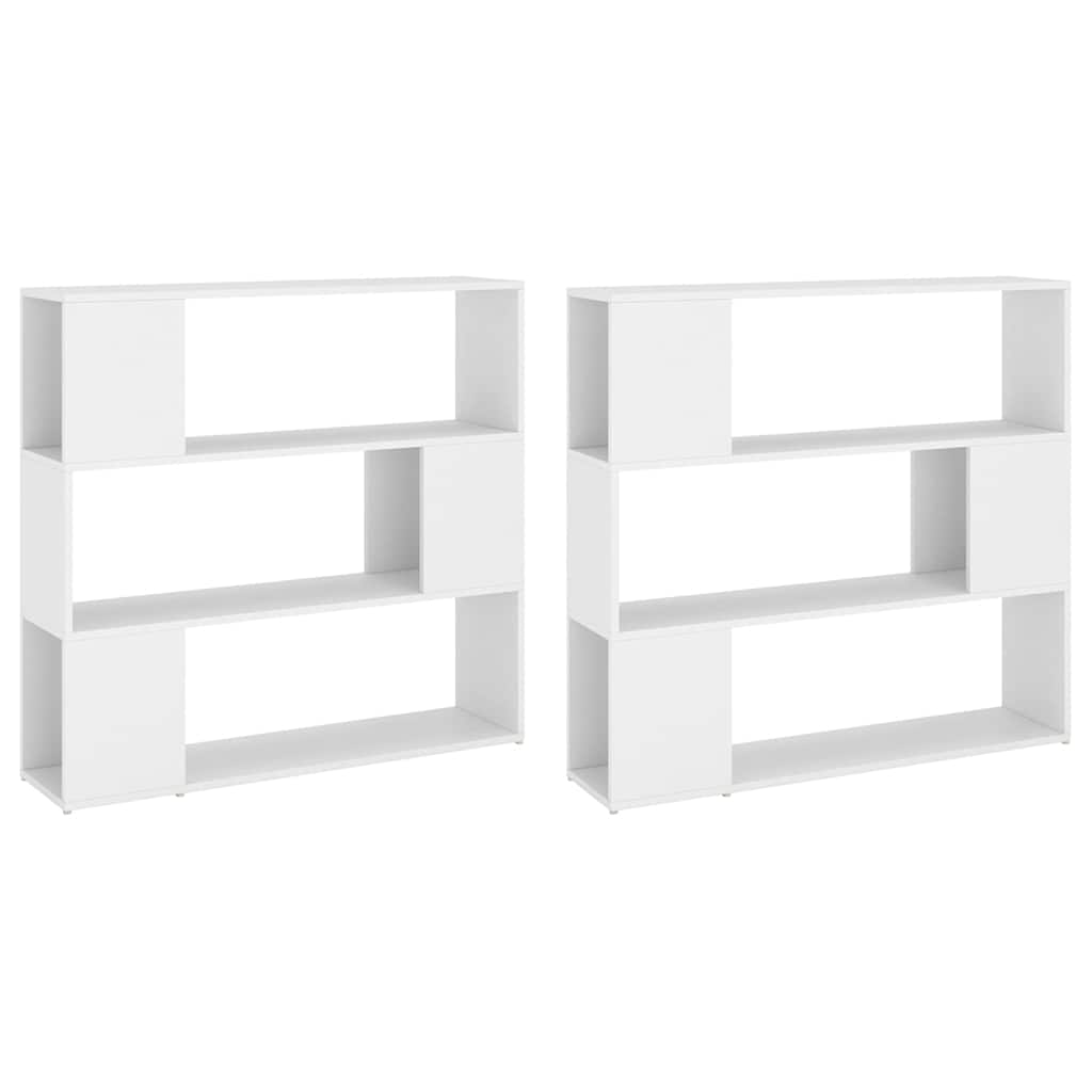 Book Cabinet Room Divider 100x24x188 cm White