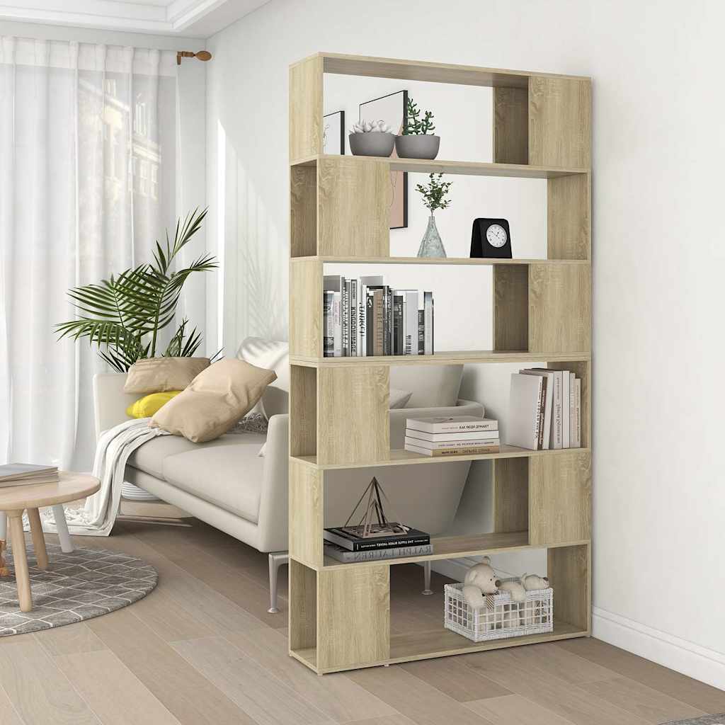 Book Cabinet Room Divider 100x24x188 cm Sonoma oak