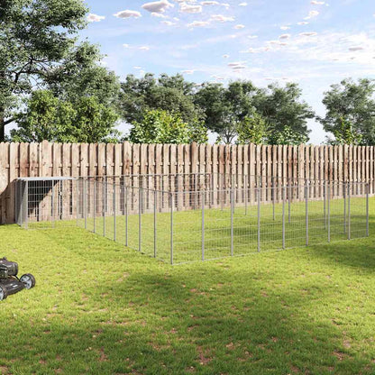vidaXL Dog Kennel | Silver | Coated Steel | Large | Durable | Dog Kennel 1