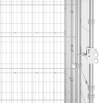 vidaXL Dog Kennel | Silver | Galvanised Steel | 12.1 m² | Durable | Dog Kennel 5
