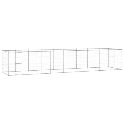 vidaXL Dog Kennel | Silver | Galvanised steel | Large | Durable 1