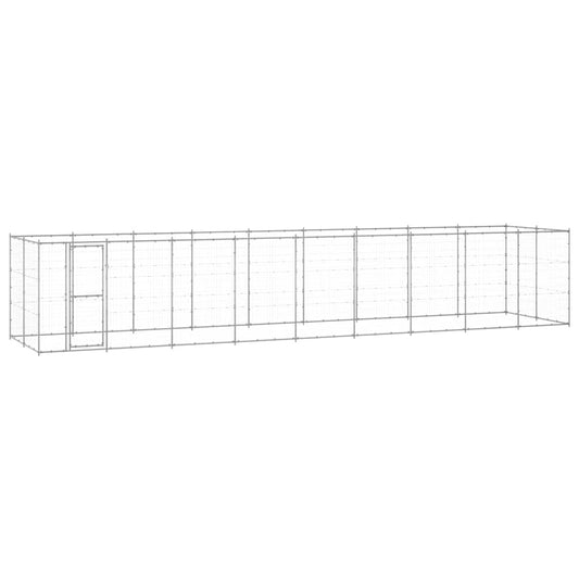 vidaXL Dog Kennel | Silver | Galvanised steel | Large | Durable 1
