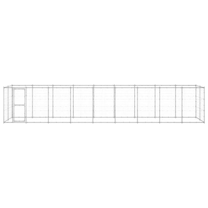 vidaXL Dog Kennel | Silver | Galvanised steel | Large | Durable 2