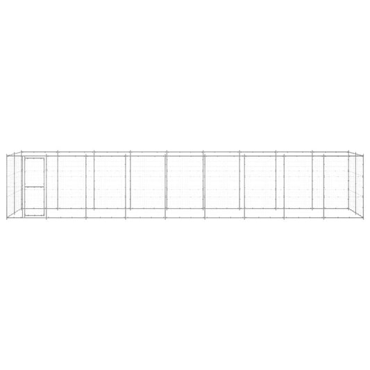 vidaXL Dog Kennel | Silver | Galvanised steel | Large | Durable 2