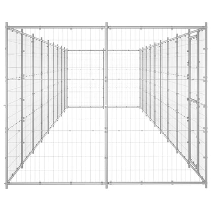 vidaXL Dog Kennel | Silver | Galvanised steel | Large | Durable 3