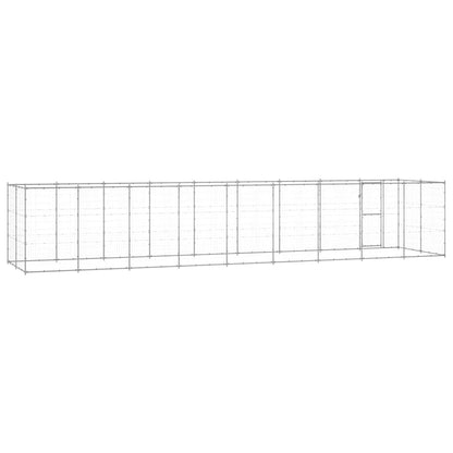 vidaXL Dog Kennel | Silver | Galvanised steel | Large | Durable 4