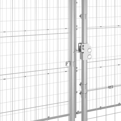 vidaXL Dog Kennel | Silver | Galvanised steel | Large | Durable 5