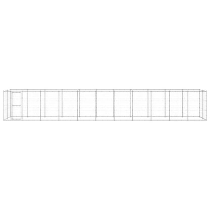 vidaXL Outdoor Dog Kennel Galvanised Steel 26,62 m² 1