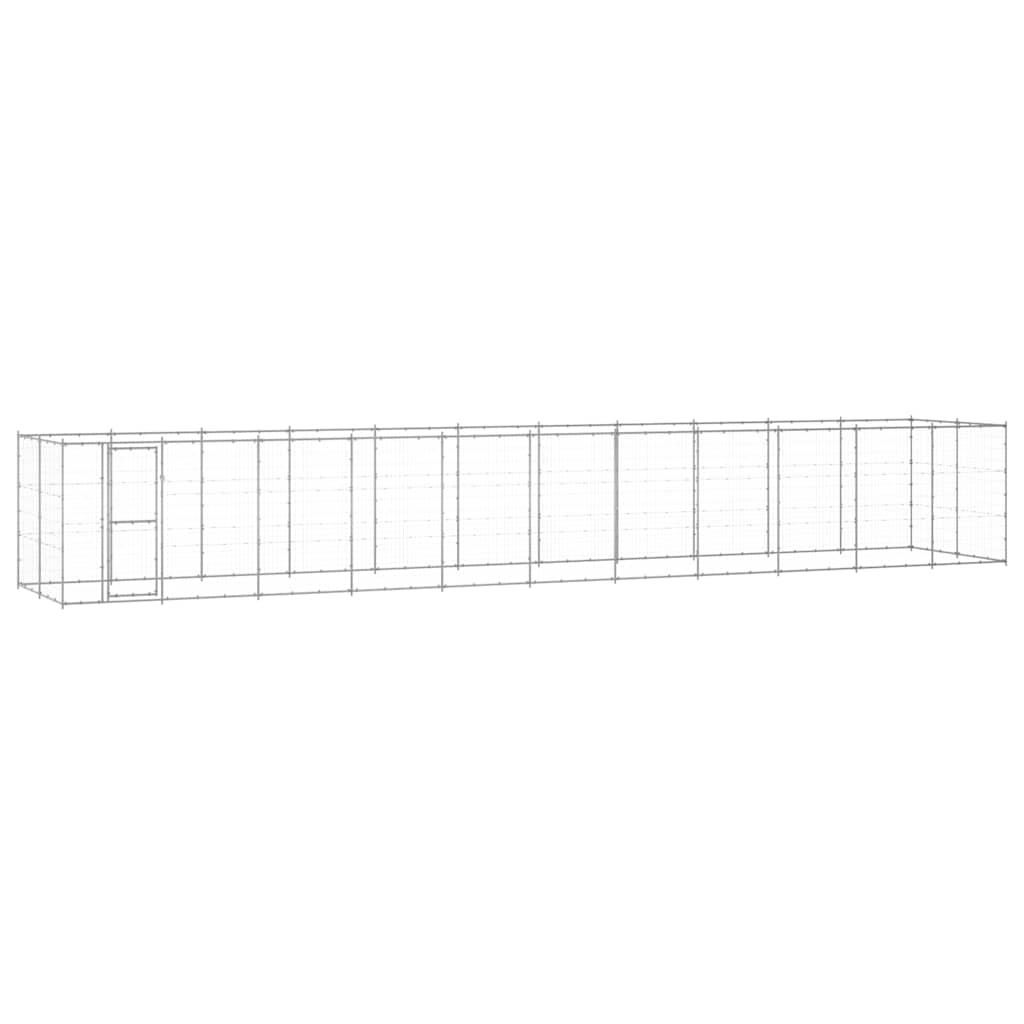 vidaXL Outdoor Dog Kennel Galvanised Steel 26,62 m² 2