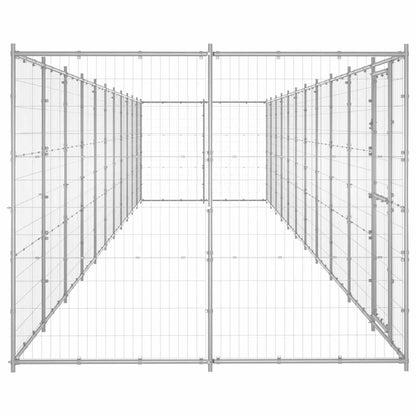 vidaXL Outdoor Dog Kennel Galvanised Steel 26,62 m² 3
