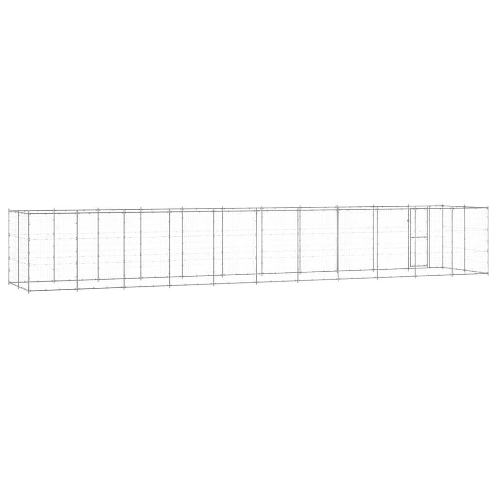 vidaXL Outdoor Dog Kennel Galvanised Steel 26,62 m² 4