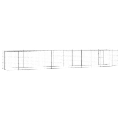 vidaXL Outdoor Dog Kennel Galvanised Steel 26,62 m² 4
