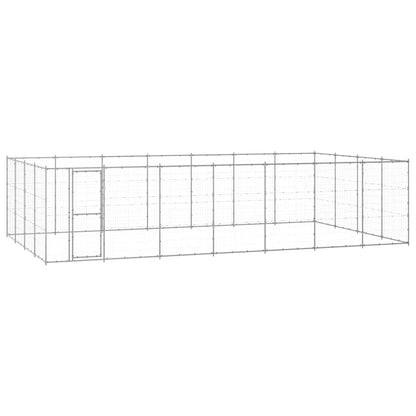 vidaXL Dog Kennel | Silver | Galvanised Steel | 33.88 m² | Durable 1