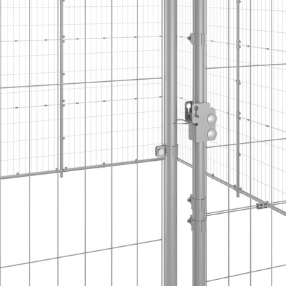 vidaXL Dog Kennel | Silver | Galvanised Steel | 33.88 m² | Durable 5