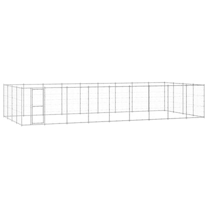 vidaXL Outdoor Dog Kennel Galvanised Steel 43,56 m² 1