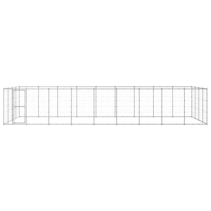 vidaXL Outdoor Dog Kennel Galvanised Steel 43,56 m² 2