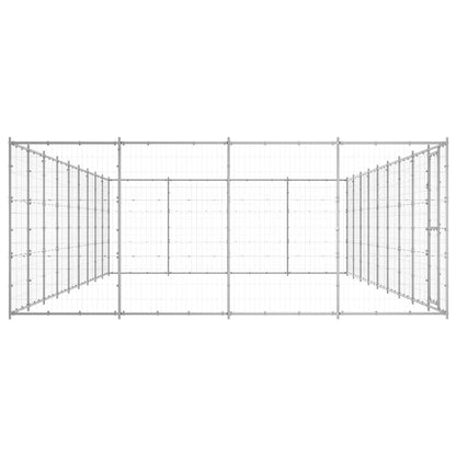 vidaXL Outdoor Dog Kennel Galvanised Steel 43,56 m² 3