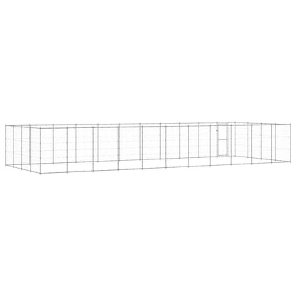 vidaXL Outdoor Dog Kennel Galvanised Steel 43,56 m² 4