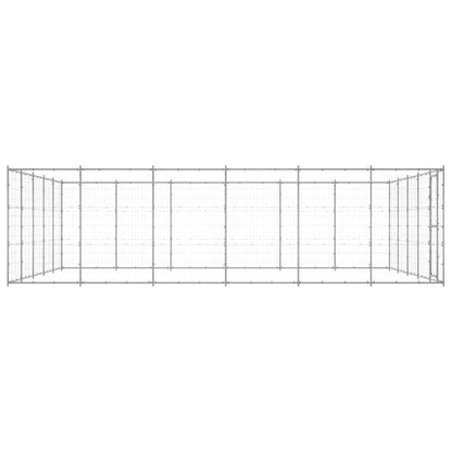 vidaXL Dog Kennel | Silver | Galvanised steel | 36.3 m² | Durable | Dog Kennel 3