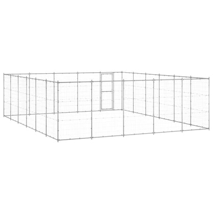 vidaXL Dog Kennel | Silver | Galvanised steel | 36.3 m² | Durable | Dog Kennel 4