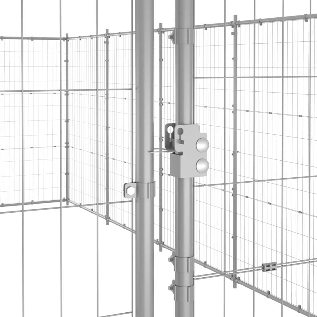 vidaXL Dog Kennel | Silver | Galvanised steel | 36.3 m² | Durable | Dog Kennel 5