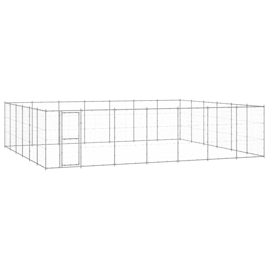 vidaXL Outdoor Dog Kennel Galvanised Steel 50,82 m² 1