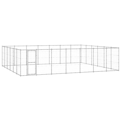 vidaXL Outdoor Dog Kennel Galvanised Steel 50,82 m² 1
