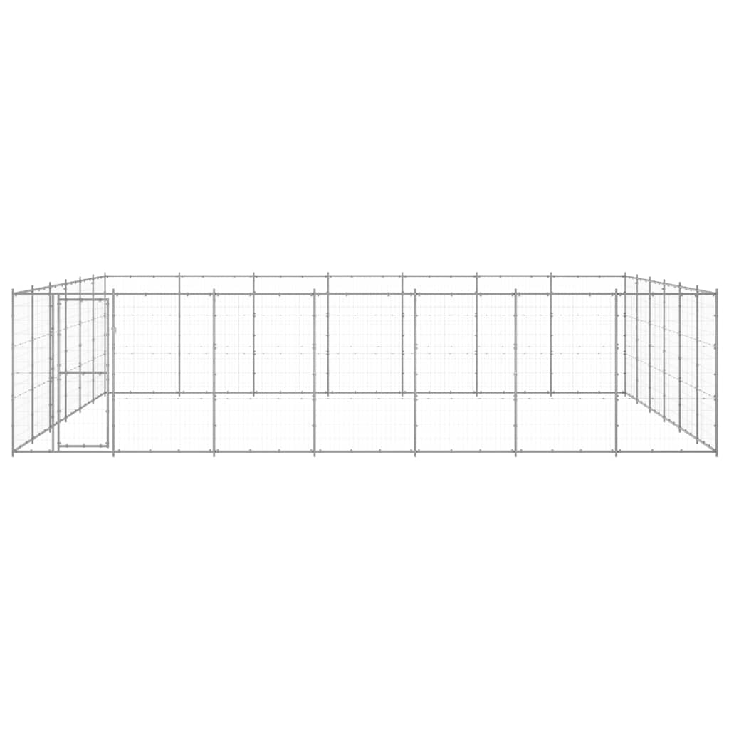 vidaXL Outdoor Dog Kennel Galvanised Steel 50,82 m² 2
