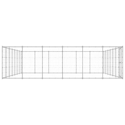 vidaXL Outdoor Dog Kennel Galvanised Steel 50,82 m² 3
