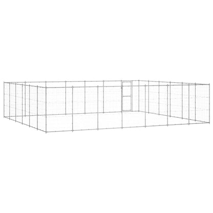 vidaXL Outdoor Dog Kennel Galvanised Steel 50,82 m² 4