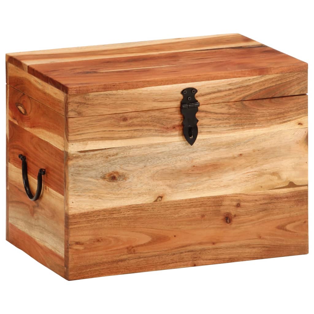 vidaXL Storage Box 39x28x31 cm Solid Wood Acacia