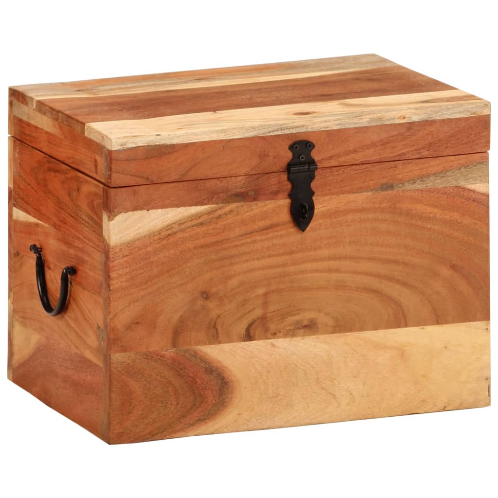 vidaXL Storage Box 39x28x31 cm Solid Wood Acacia