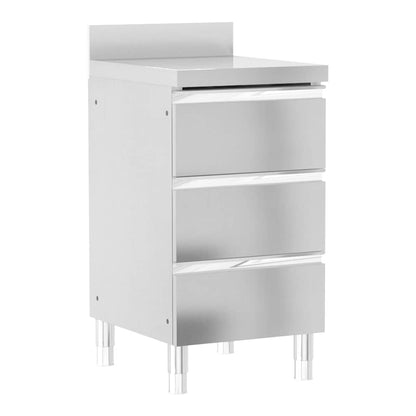 vidaXL Commercial Kitchen Cabinets 2 pcs Stainless Steel 4