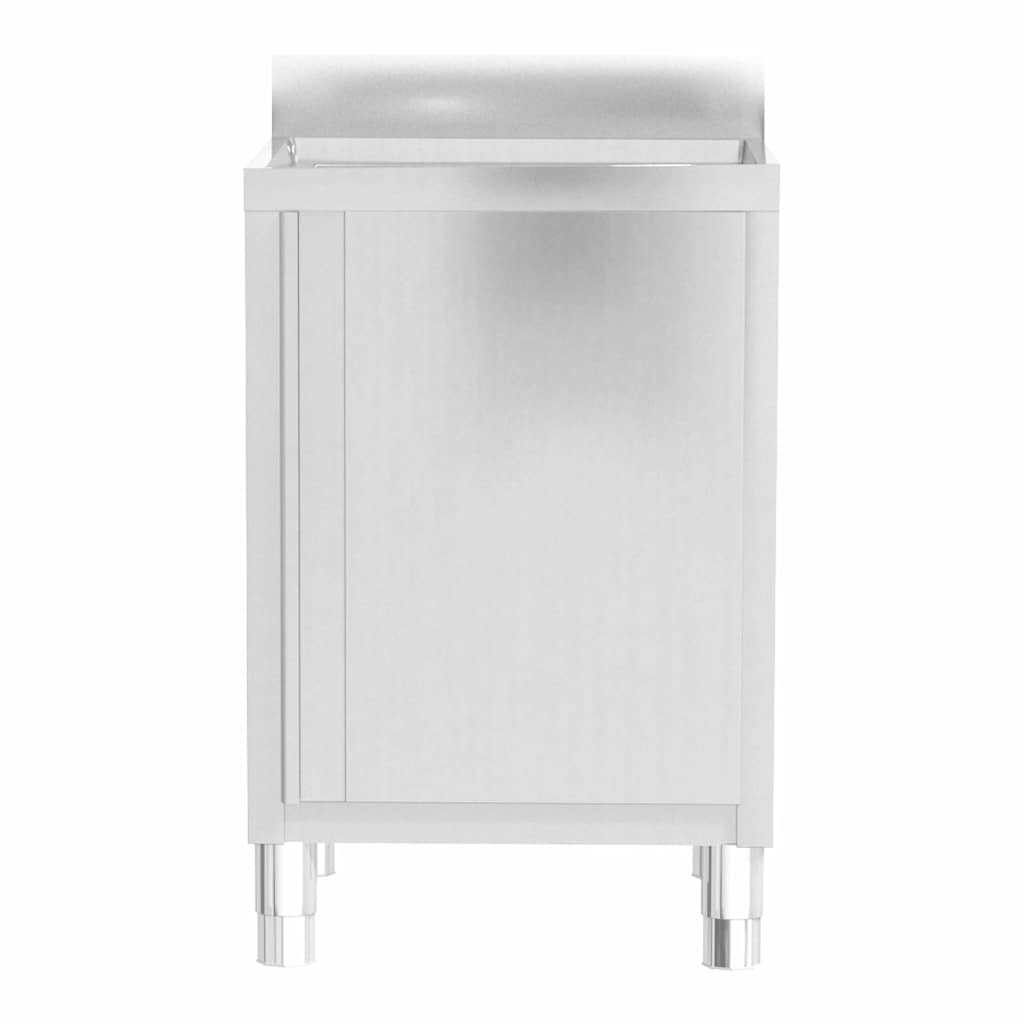 vidaXL Commercial Kitchen Cabinets 2 pcs Stainless Steel 5