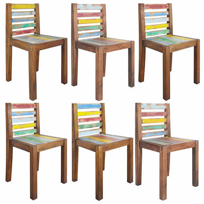 vidaXL Dining Chairs 6 pcs Solid Reclaimed Wood 1