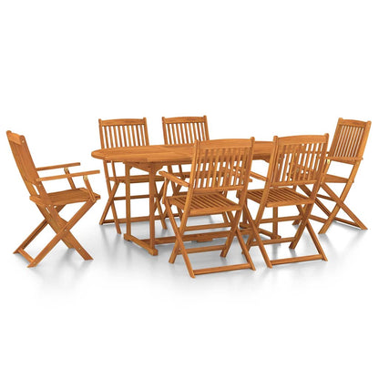 vidaXL 7 Piece Garden Dining Set 180x90x75 cm Solid Wood Acacia 2