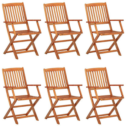 vidaXL 7 Piece Garden Dining Set 180x90x75 cm Solid Wood Acacia 3