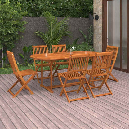 vidaXL 7 Piece Garden Dining Set 180x90x75 cm Solid Wood Acacia 1