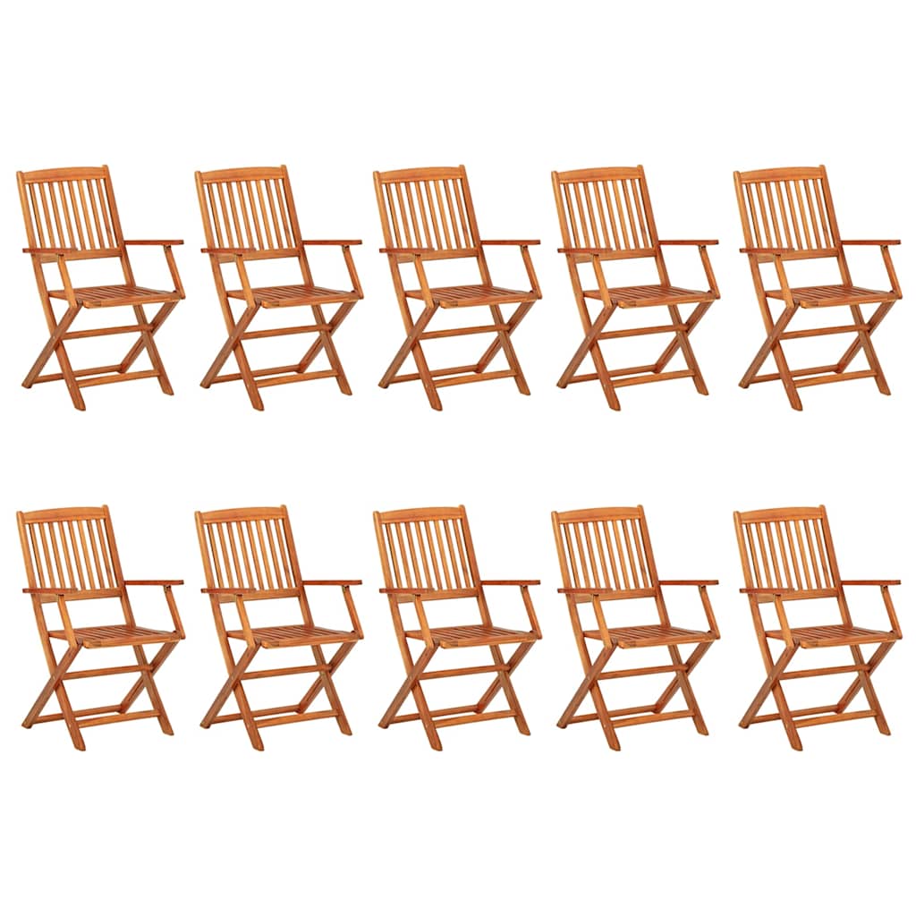 vidaXL 11 Piece Garden Dining Set 220x90x75 cm Solid Wood Acacia 3