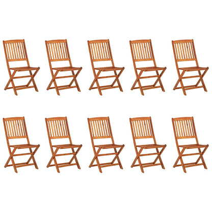 vidaXL 11 Piece Garden Dining Set 220x90x75 cm Solid Wood Acacia 3