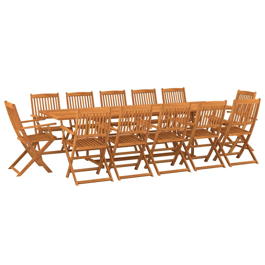 vidaXL 13 Piece Garden Dining Set 280x90x75 cm Solid Wood Acacia 2