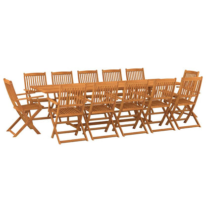 vidaXL 13 Piece Garden Dining Set 280x90x75 cm Solid Wood Acacia 2