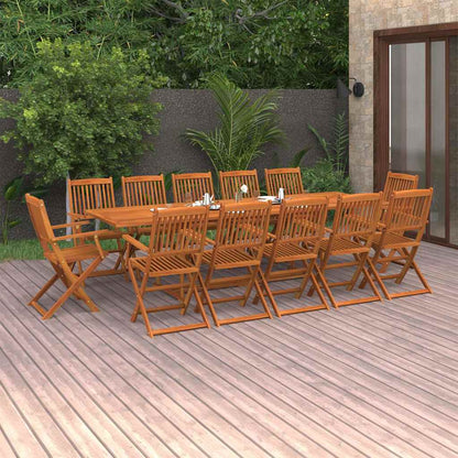 vidaXL 13 Piece Garden Dining Set 280x90x75 cm Solid Wood Acacia 1