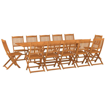 vidaXL 13 Piece Garden Dining Set 280x90x75 cm Solid Wood Acacia 2