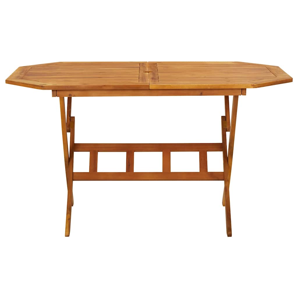 5 Piece Garden Dining Set Solid Acacia Wood With armrest 6
